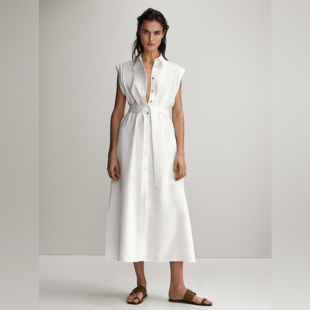 SHIRT DRESS WITH BELT SZ 12